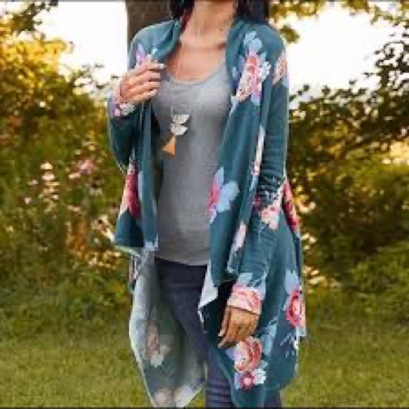 Matilda Jane Size Small Cozy Days Cardigan Choose Your Own Path Floral Sweater - Picture 1 of 2